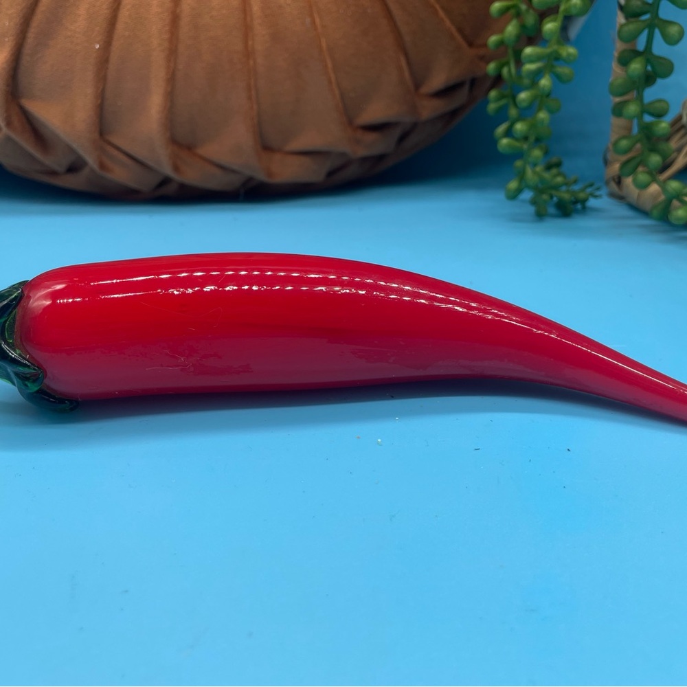 Red Blown Glass Chili Pepper